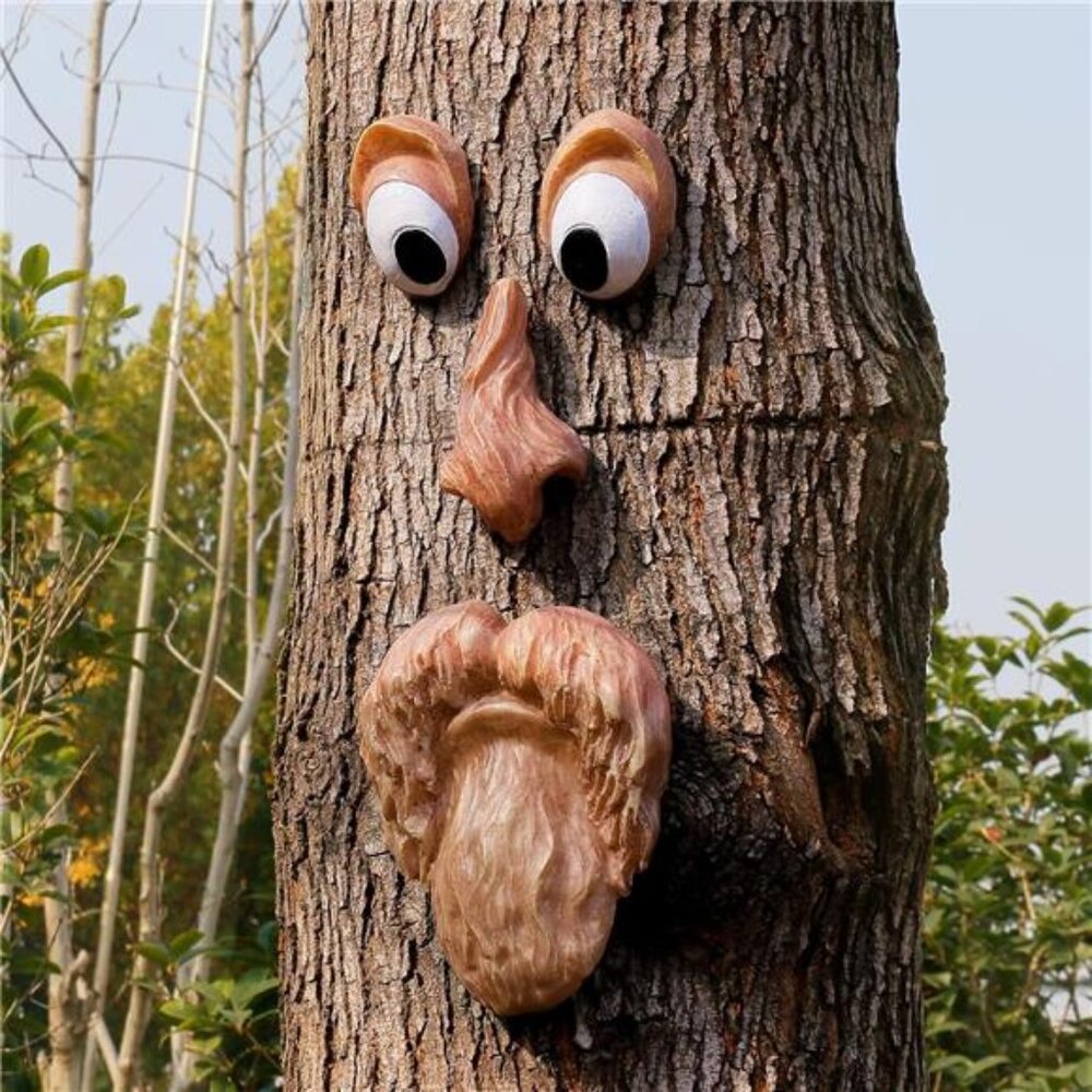Tree Faces Decor Outdoor Large 15 inch, Extra Large Tree Faces, Old Man Tree